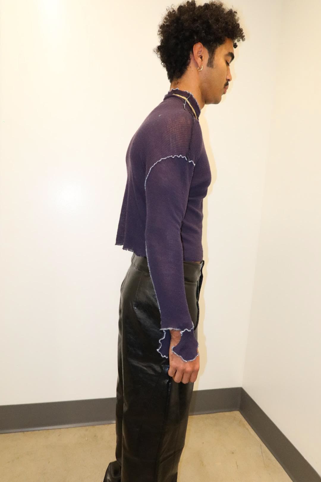 Cut&sew Distressed knit top thumbnail 5